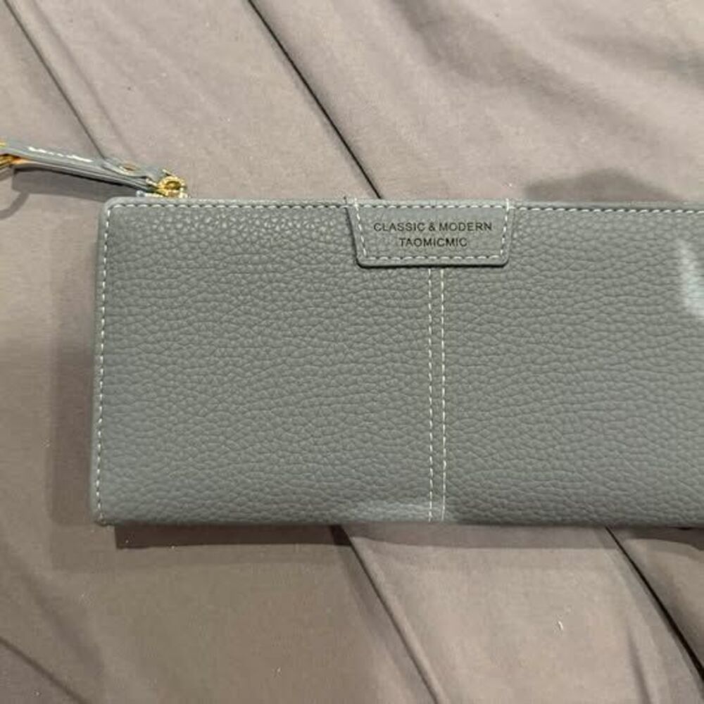 Taomicmic Blue Faux Leather Long Wallet